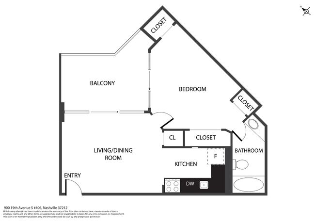 APT-406 - 900 19 Th Ave S, Condo with 1 bedrooms, 1 bathrooms and 1 parking in Nashville TN | Image 17