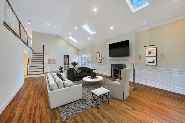 Large living room/dining room - with fireplace and high ceilings - virtually staged | Image 5