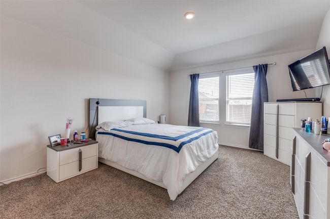 Bedroom with baseboards, recessed lighting, and light carpet | Image 13