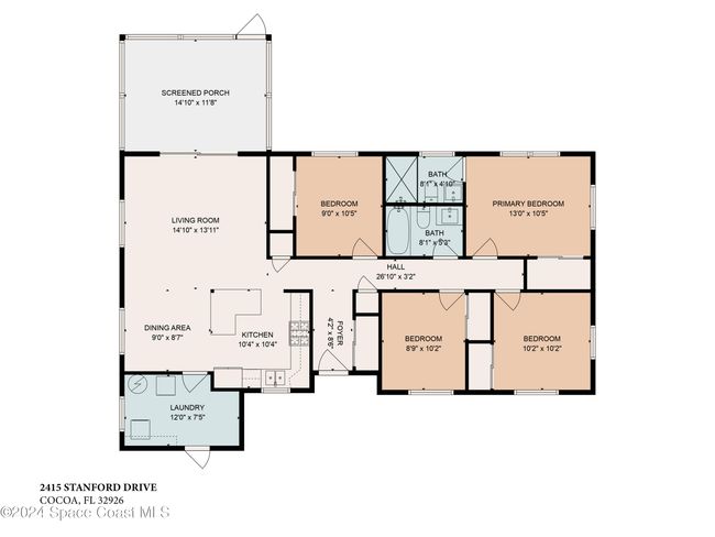 2415 Stanford Dr, House other with 4 bedrooms, 2 bathrooms and null parking in COCOA FL | Image 31