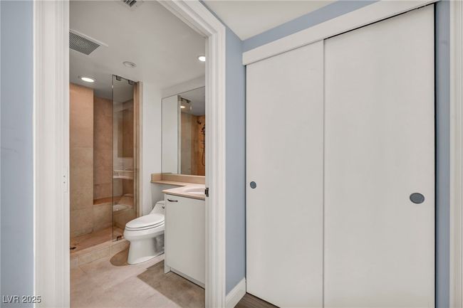 Full bath with toilet, visible vents, recessed lighting, a shower stall, and vanity | Image 31