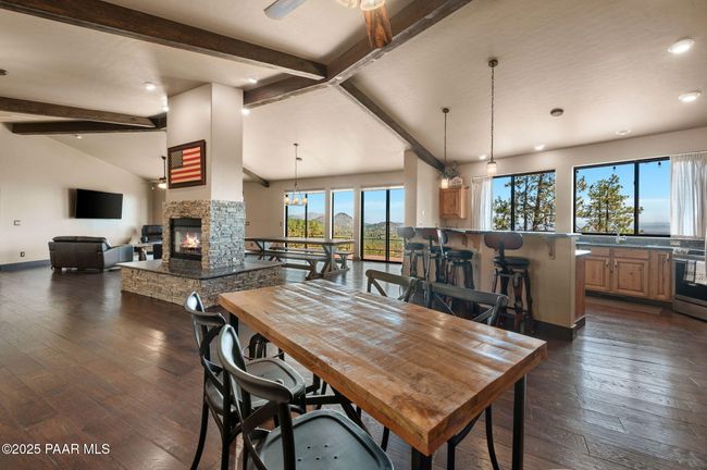 Vaulted Living Room with Stone Fireplace | Image 8