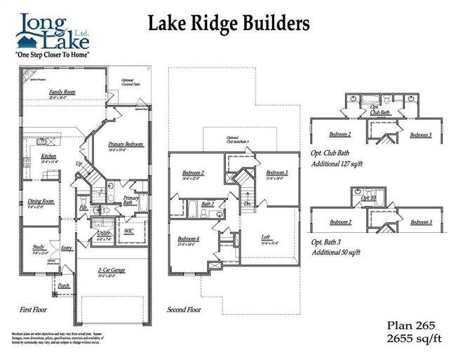 Plan 265 features 4 bedrooms, 3 full baths, 1 half bath and over 2, 600 square feet of living space. | Image 15