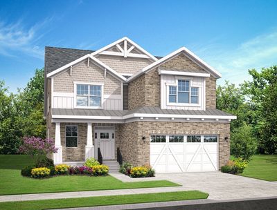 Welcome to The Schell Brothers Hadley Plan! This is a rendering of the included Craftsman Elevation for this plan. Renderings are for representation purposes only. | Image 1