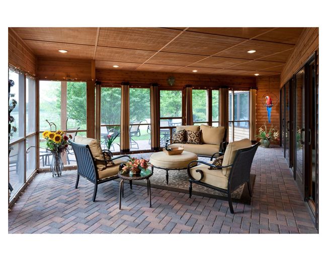 Enjoy the beauty overlooking the lake from the screened-in porch at Mary Hill Lodge | Image 62
