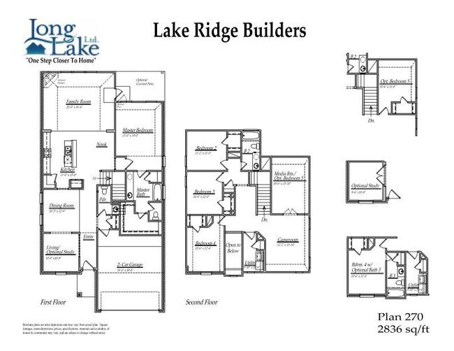 Plan 270 features 4 bedrooms, 3 full baths, 1 half bath and over 2, 800 square feet of living space. | Image 17