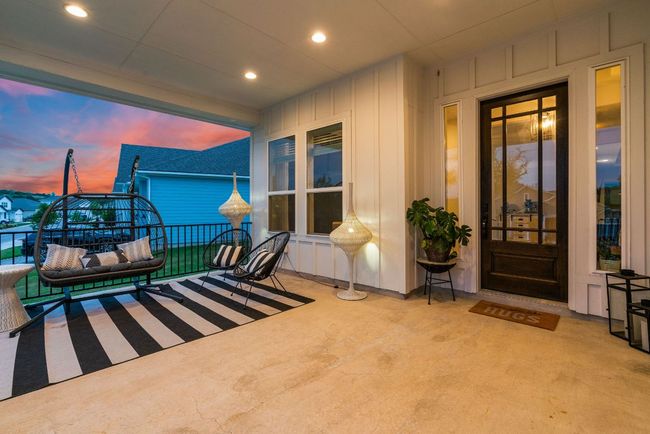 View of patio terrace at dusk | Image 5