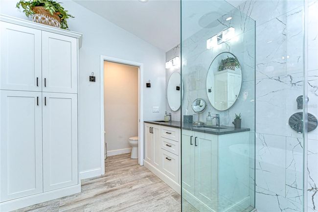 Custom Primary Bath - Built in Linen Closet - Custom Vanity - Shower Enclosure | Image 25