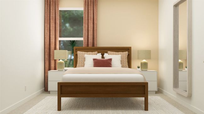 Bedroom featuring light carpet | Image 21