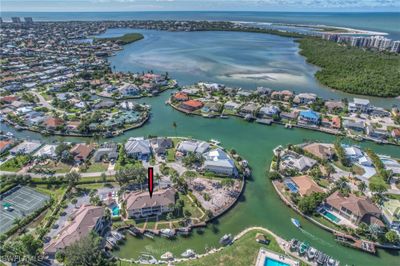 Bird's eye view featuring a water view | Image 1