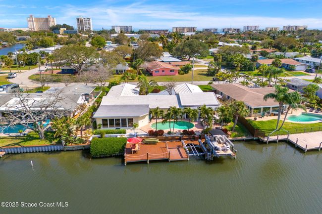 Aerial view of dock and boat lifts | Image 14