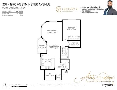 301 - 1990 Westminster Ave, Condo with 1 bedrooms, 1 bathrooms and 1 parking in Port Coquitlam BC | Image 2