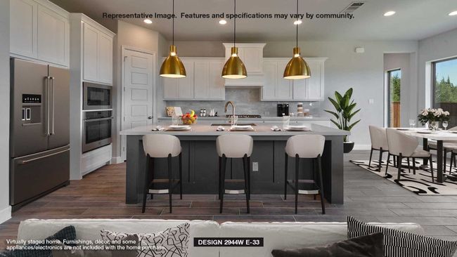 Kitchen featuring stainless steel appliances, dark wood-type flooring, light countertops, recessed lighting, and decorative backsplash | Image 4