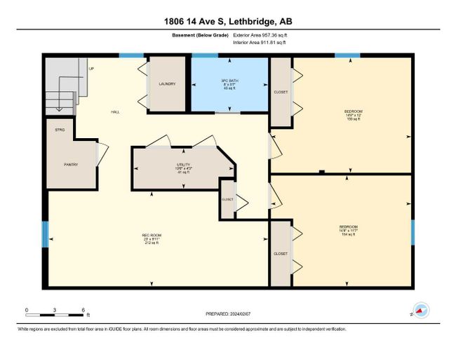 1806 14 Avenue S, Home with 4 bedrooms, 2 bathrooms and 3 parking in Lethbridge AB | Image 42