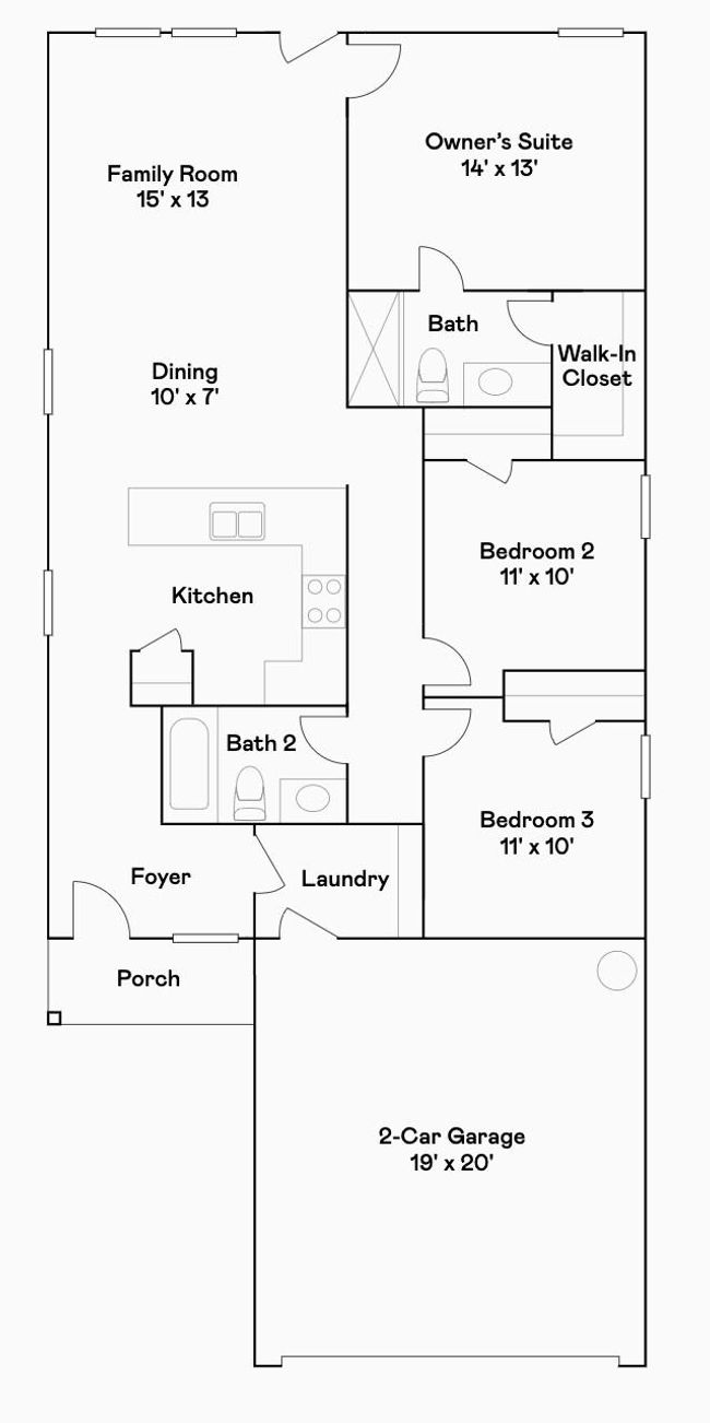 18694 Barrichello Dr, House other with 3 bedrooms, 2 bathrooms and 2 parking in Conroe TX | Image 11
