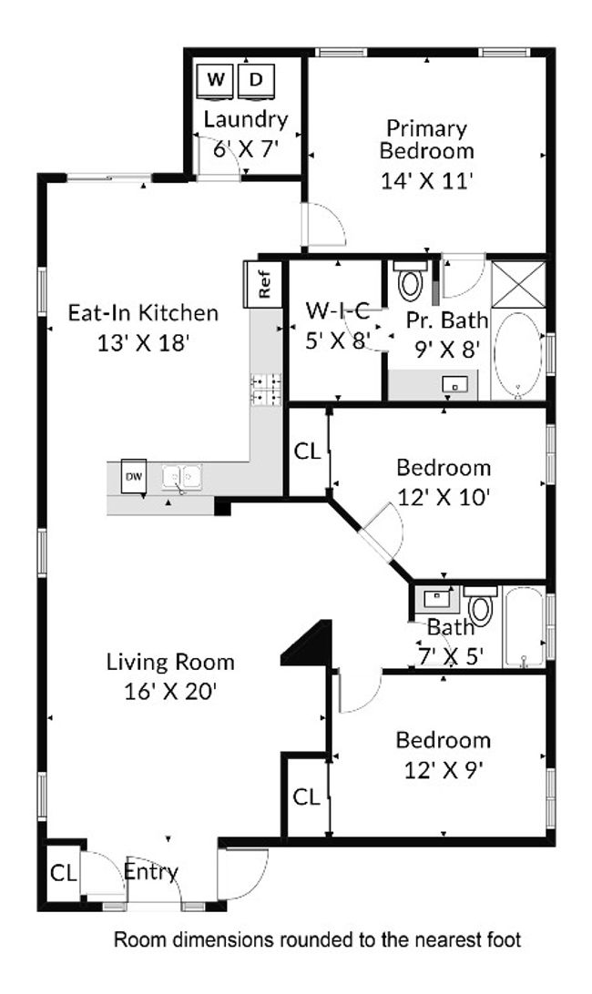 Perfectly function with open layout and primary bedroom situated in back of home, seperate from the secondary rooms. | Image 34