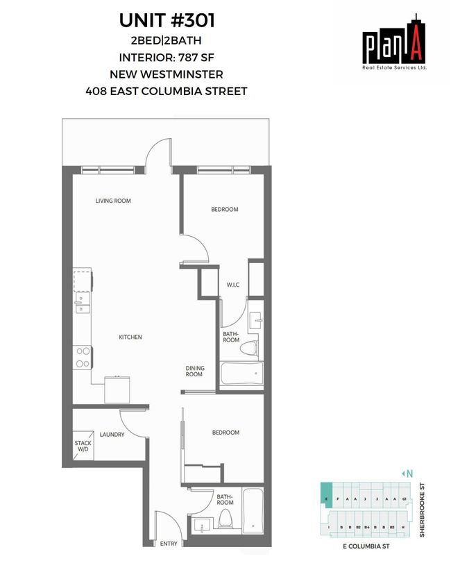 301 - 408 East Columbia, Condo with 2 bedrooms, 2 bathrooms and null parking in New Westminster BC | Image 24