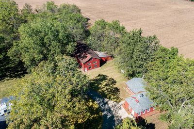 Aerial of School House and Barn | Image 2