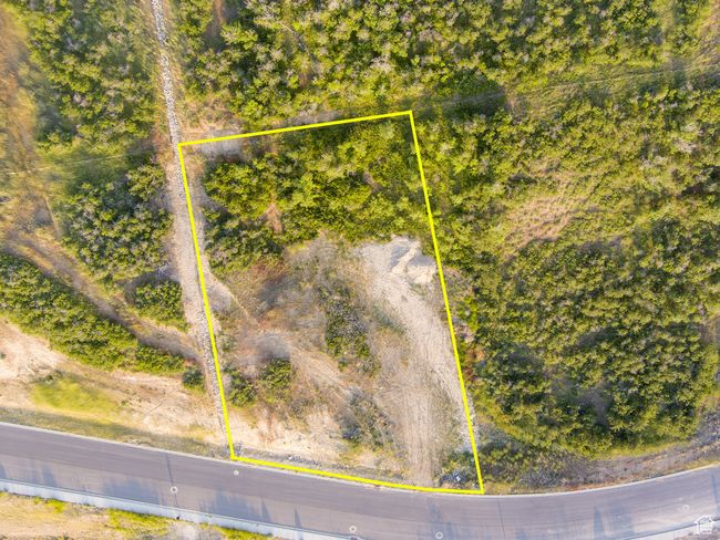 Aerial view of property and surrounding area featuring property parcel outlined | Image 23