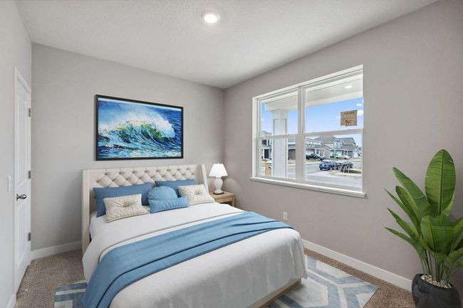 Desirable main floor bedroom with full bath. Model photo. Options and colors will vary. | Image 14