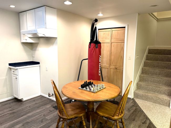 Basement Kitchen with gas stove hookup & pantry | Image 26