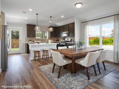 Dining area featuring dark hardwood / wood-style flooring | Image 3