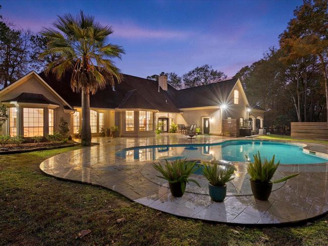 With dramatic lighting, tall palms, and sparkling water, this backyard retreat turns every night into a luxury experience. | Image 39