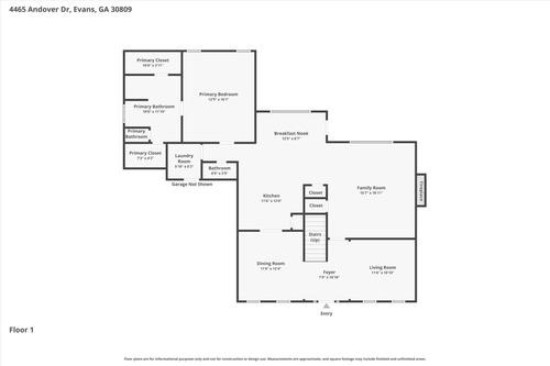 4465 Andover Dr, Evans, GA, 30809-5293 | Card Image