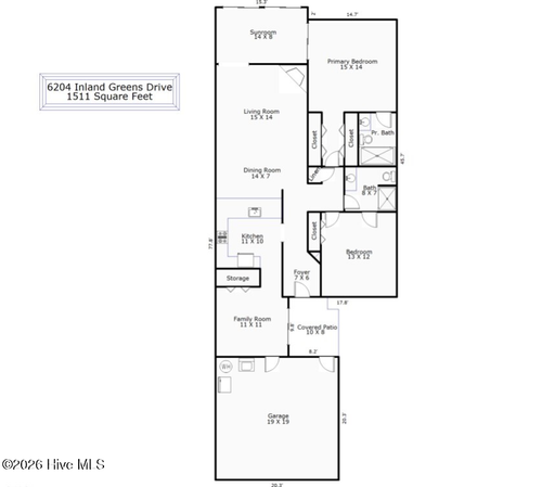6204 Inland Greens Dr, Wilmington, NC, 28405-3878 | Card Image