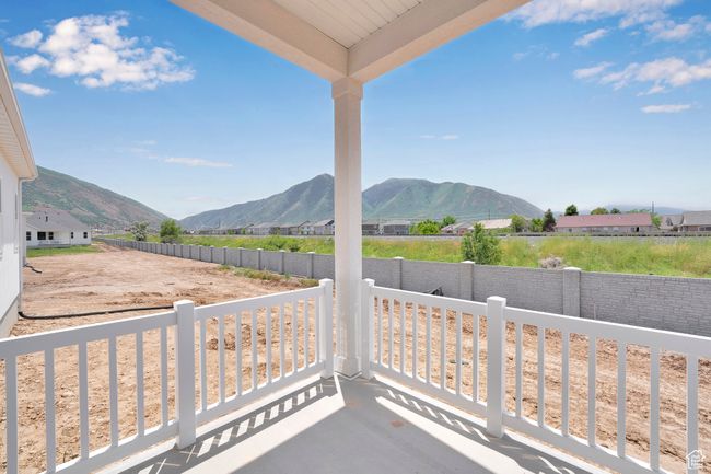 View of patio featuring a mountain view | Image 11