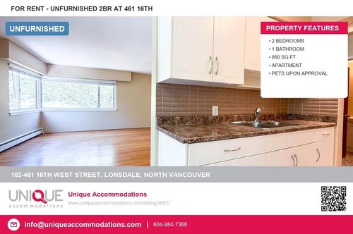 102-461 16th West Street, North Vancouver, BC, V7M1V1 | Card Image