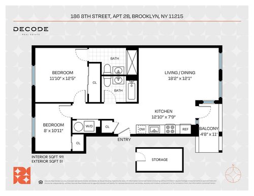 2b-186 8th St, Brooklyn, NY, 11215-3494 | Card Image