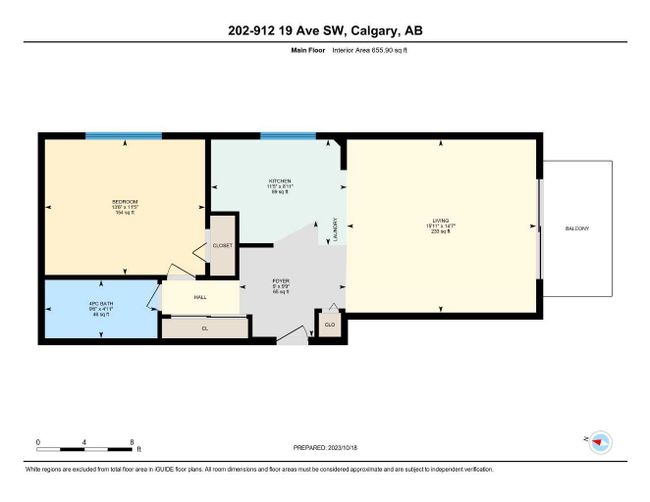 202 - 912 19 Avenue Sw, Home with 1 bedrooms, 1 bathrooms and null parking in Calgary AB | Image 5