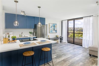 Spacious, open floor plan with modern kitchen design | Image 1