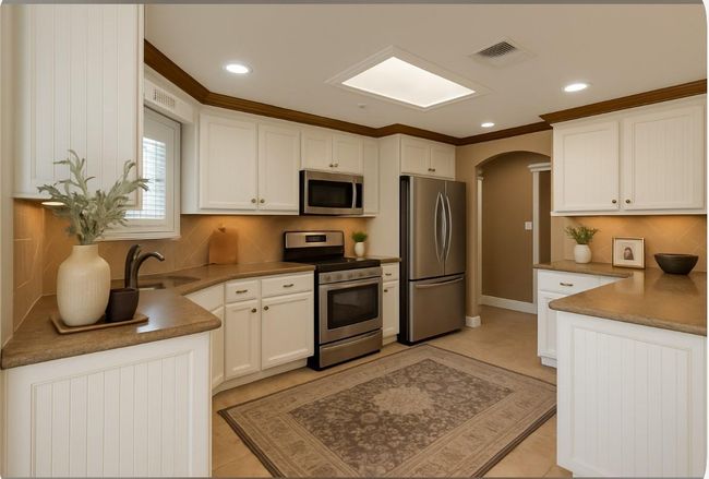 Virtually Staged Option for kitchen. Refrigerator is not in kitchen. Just on this virtually staged pic. | Image 6