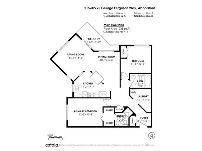 215 - 32725 George Ferguson Way, Condo with 2 bedrooms, 2 bathrooms and 1 parking in Abbotsford BC | Image 33