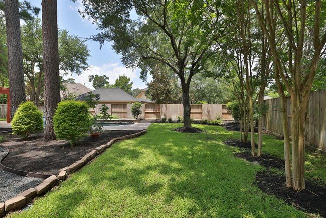 Crepe myrtle trees offer shade, lovely color and privacy to the neighbor. | Image 41
