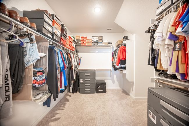 Spacious closet featuring light carpet | Image 19