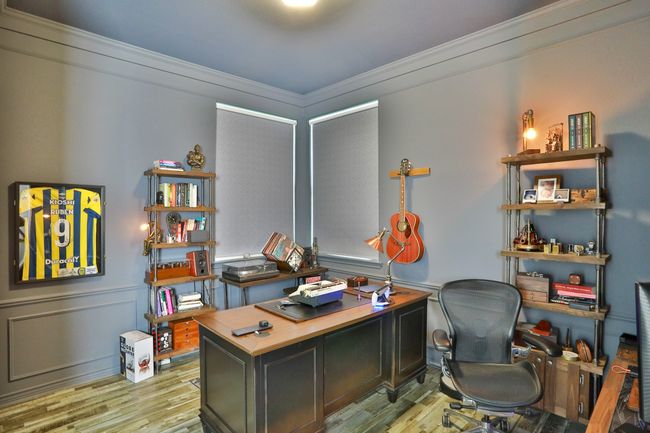 Office featuring crown molding and light wood finished floors | Image 13