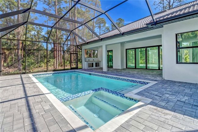View of swimming pool with a patio area, an in ground hot tub, and a lanai | Image 42