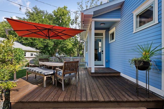 Wood deck just off the kitchen. | Image 27