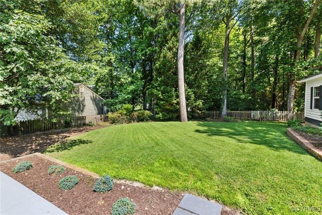 View of private rear yard, off patio. | Image 37