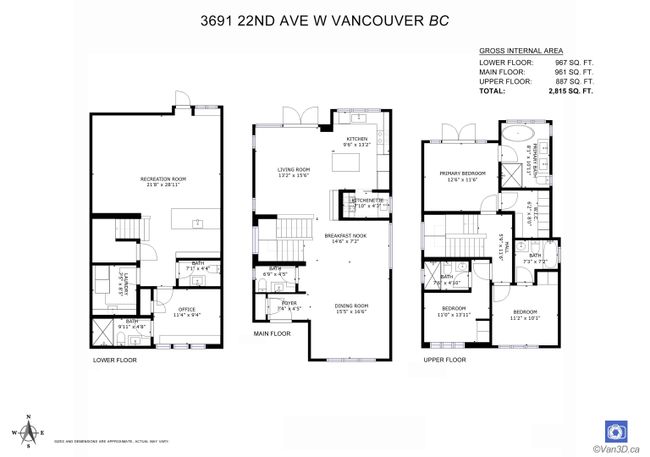 3691 W 22 Nd Avenue, House other with 4 bedrooms, 4 bathrooms and 2 parking in Vancouver BC | Image 40