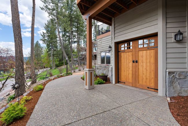 Golf cart garage entry - cedar carriage door | Image 58