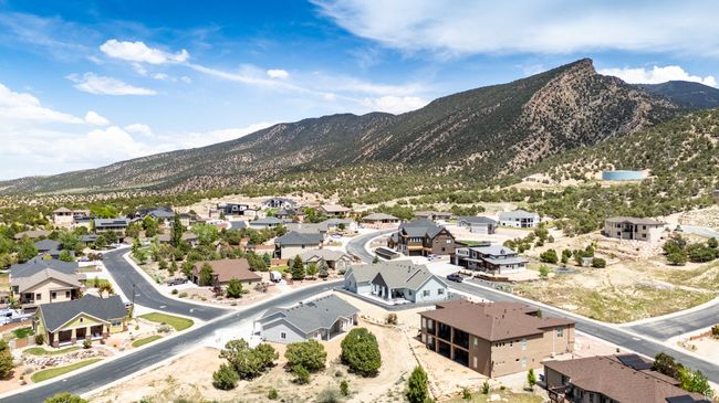 Aerial view of residential area with mountains | Image 61