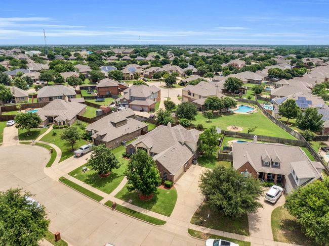 Aerial perspective of suburban area with a pool area | Image 33