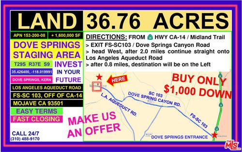 1 Los Angeles Aqueduct Rd, Cantil, CA, 93519 | Card Image