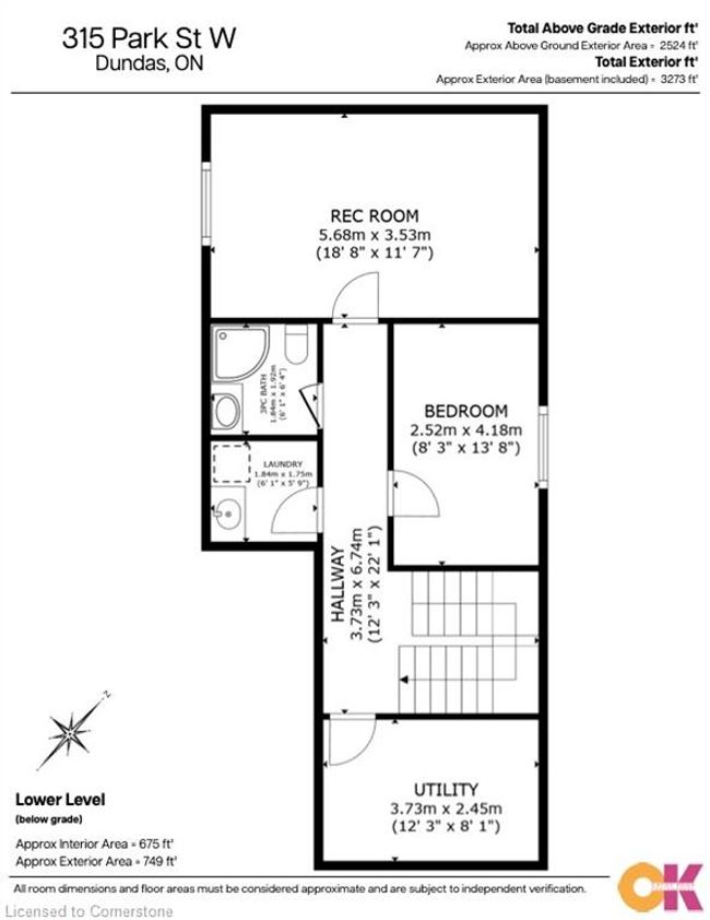 315 Park St W, House other with 5 bedrooms, 3 bathrooms and 2 parking in Dundas ON | Image 37