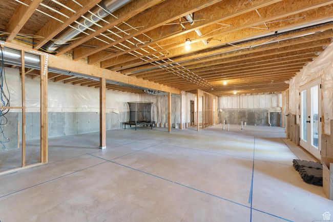 View of unfinished basement roughed in for TWO bathrooms | Image 29