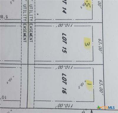 Partial view showing location & dimensions of lots as 63'x110' with 10' rear alley. | Image 3